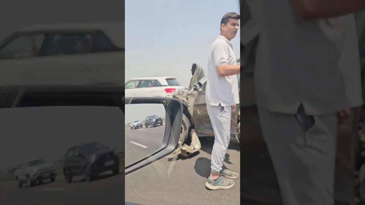 Delhi - Dehradun Expressway Accident Live - Tata Nexon - Before Saharanpur Exit