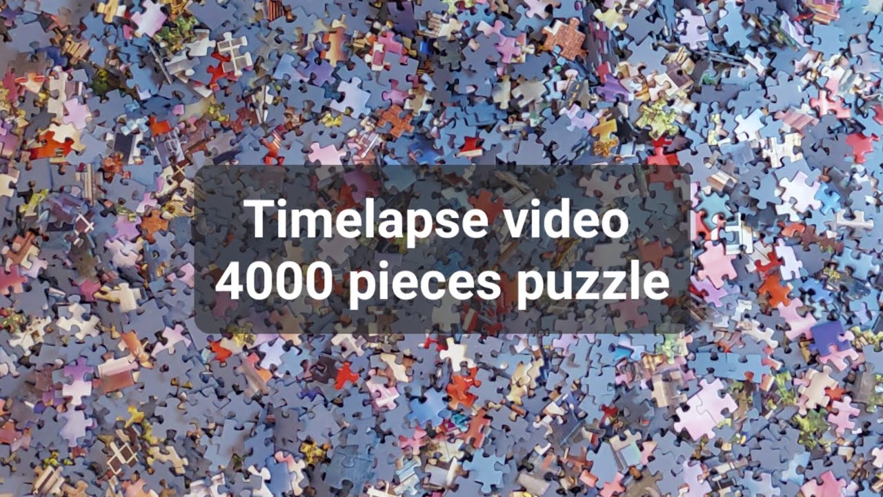 4000 pieces London puzzle - time lapse video 