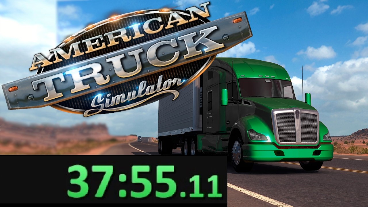 New Game, $100,000 Garage Revenue WORLD RECORD (0:37:55) American Truck Simulator SPEEDRUN!