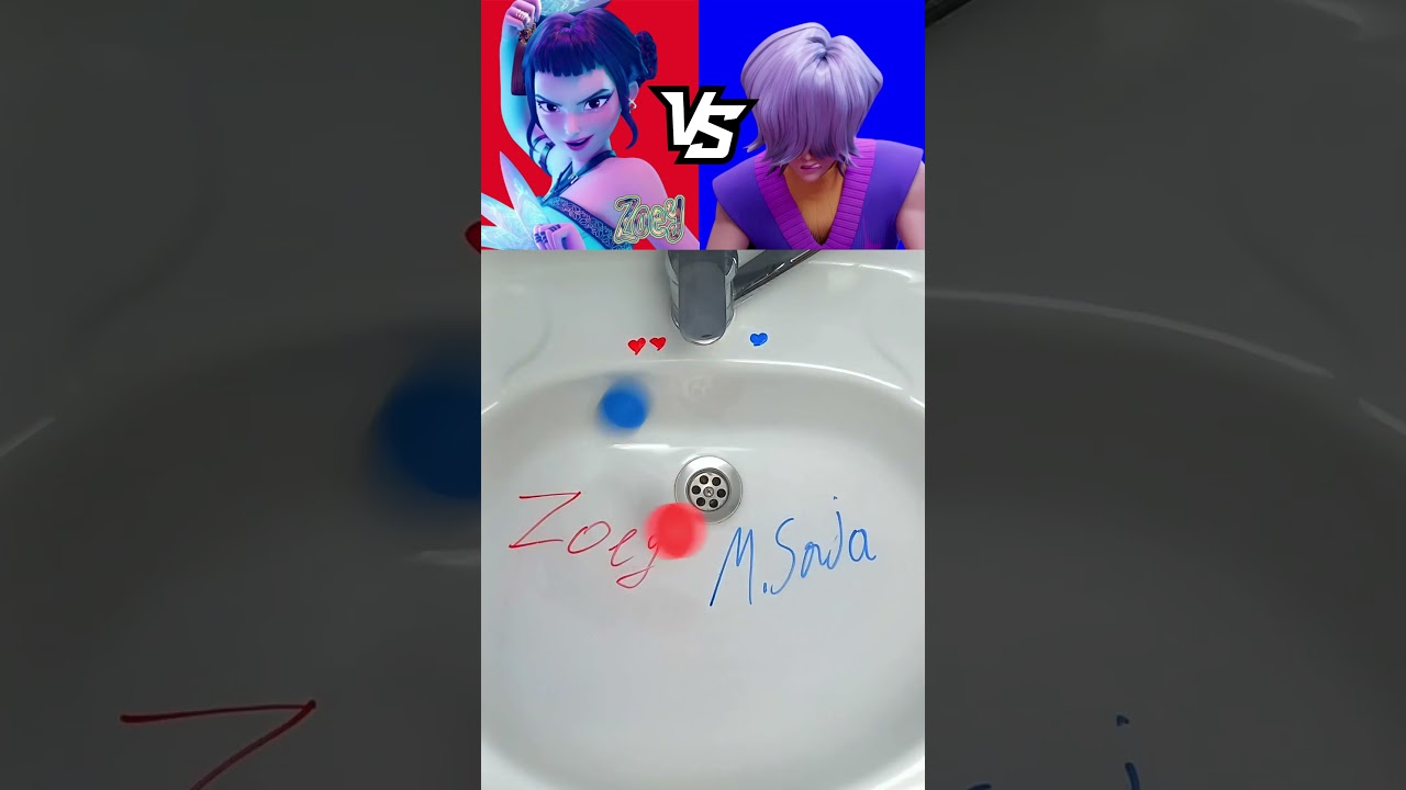 Zoey vs Mystery Saja.  Who Will Win? #challenge