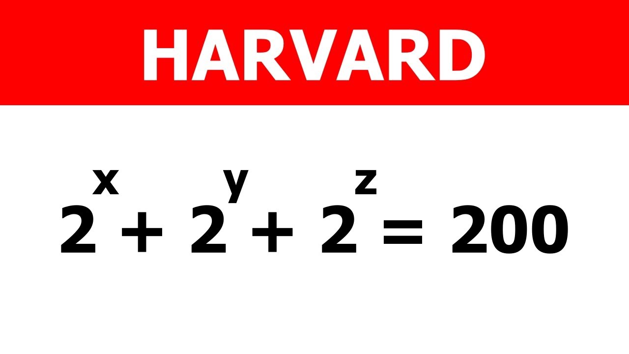 ¿Cuánto es x+y+z? Problema HARVARD de exponentes