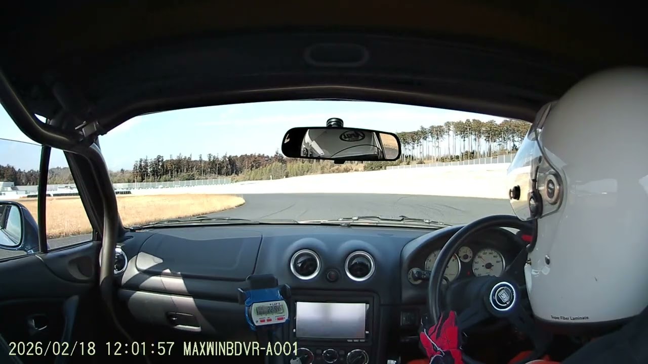 NB8C 袖ヶ浦フォレストレースウェイ５回目(7本目) 2026. 2.18　１分22秒945、1分22秒700（P-LAP)