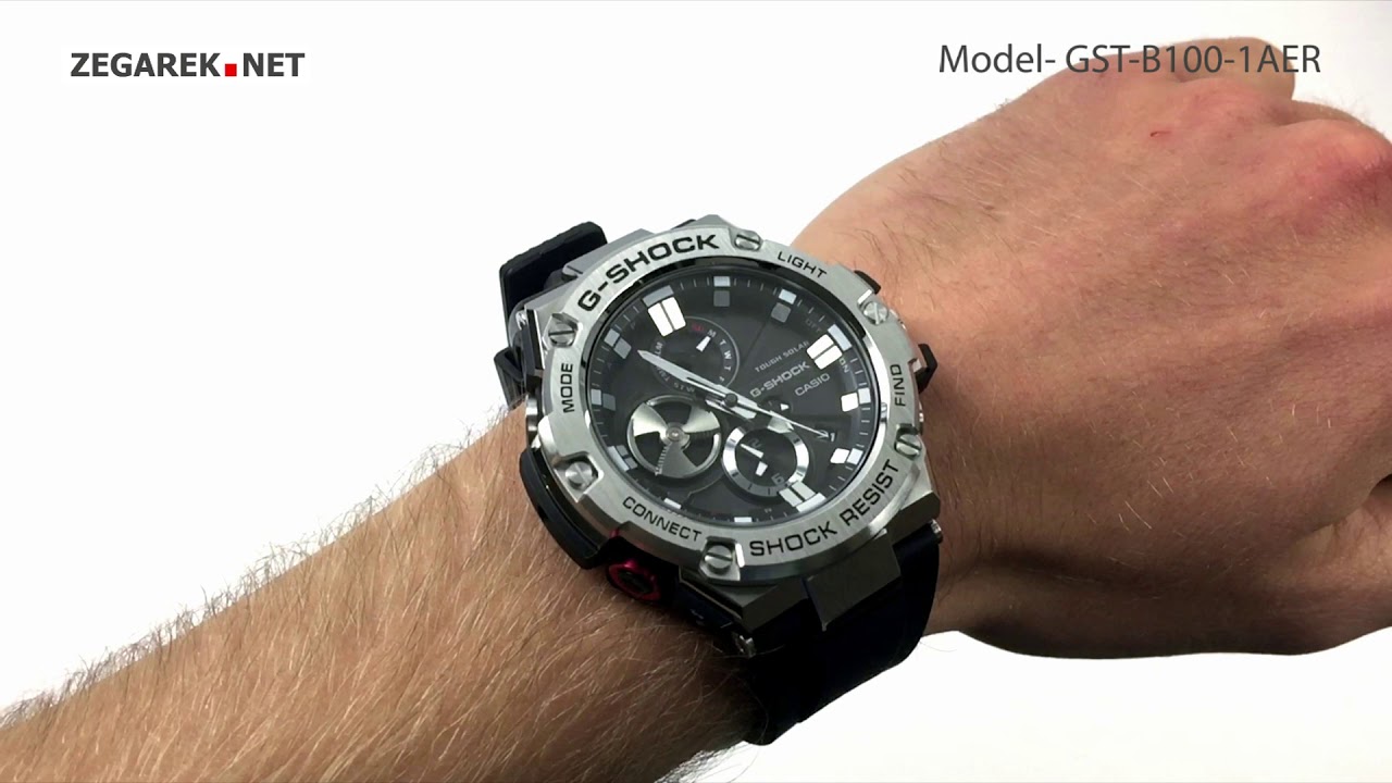 Casio G-SHOCK G-STEEL GST-B100-1AER G-STEEL BLUETOOTH SYNC - Zegarek.net