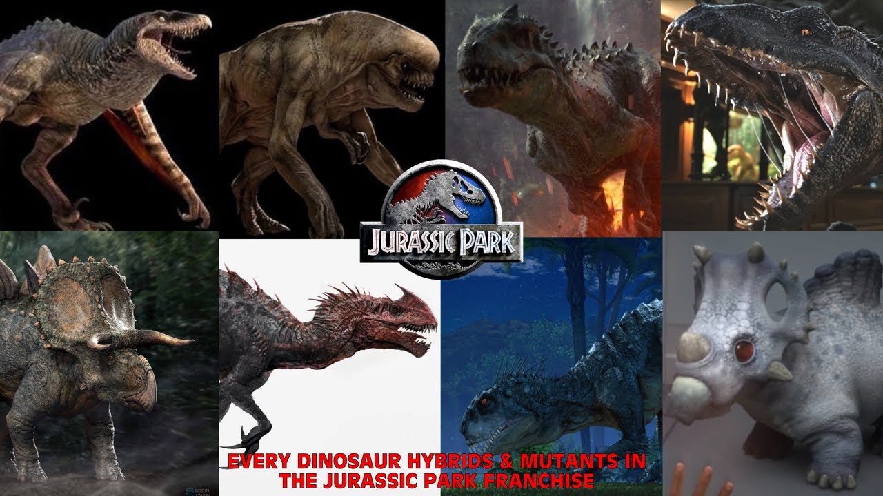 Every Dinosaur Hybrids & Mutants In The Jurassic Park Franchise