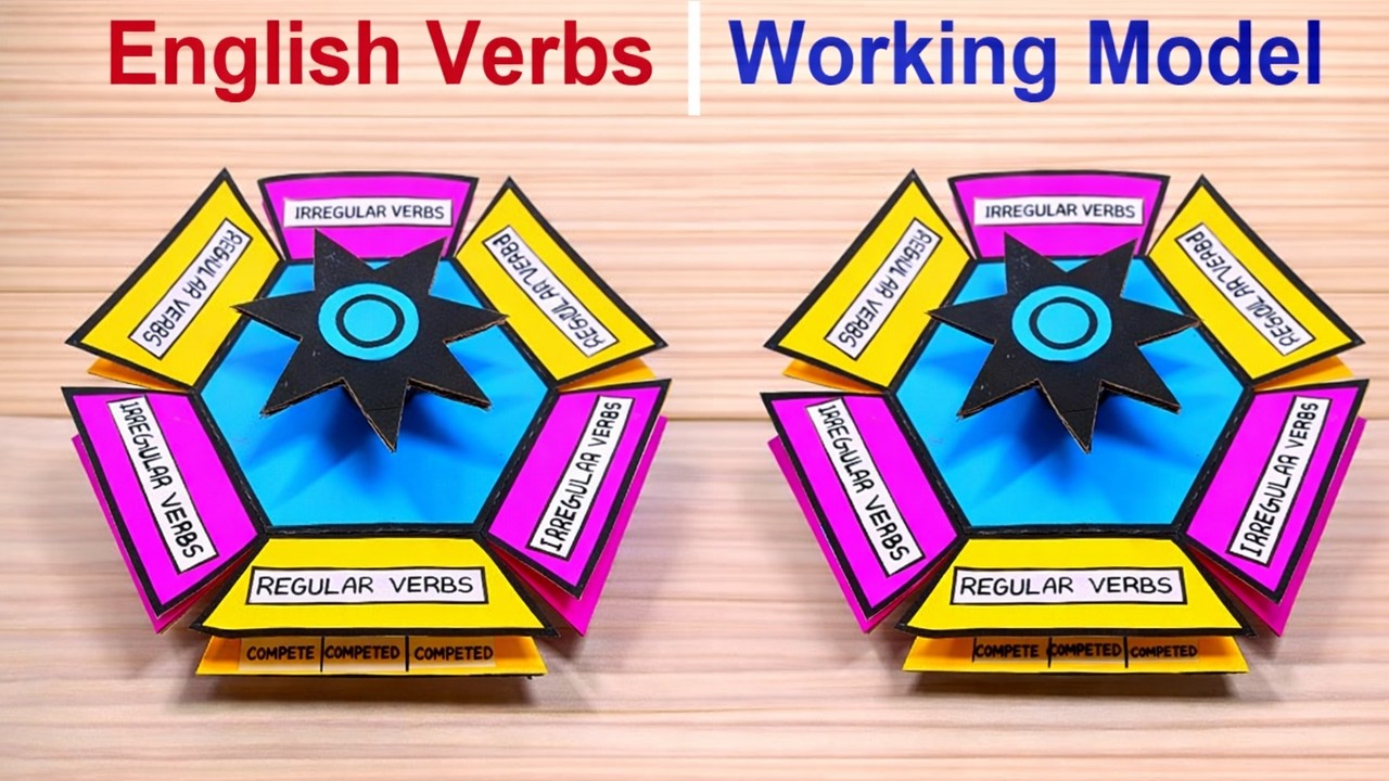 regular and irregular verb working English model making - diy - English project | howtofunda