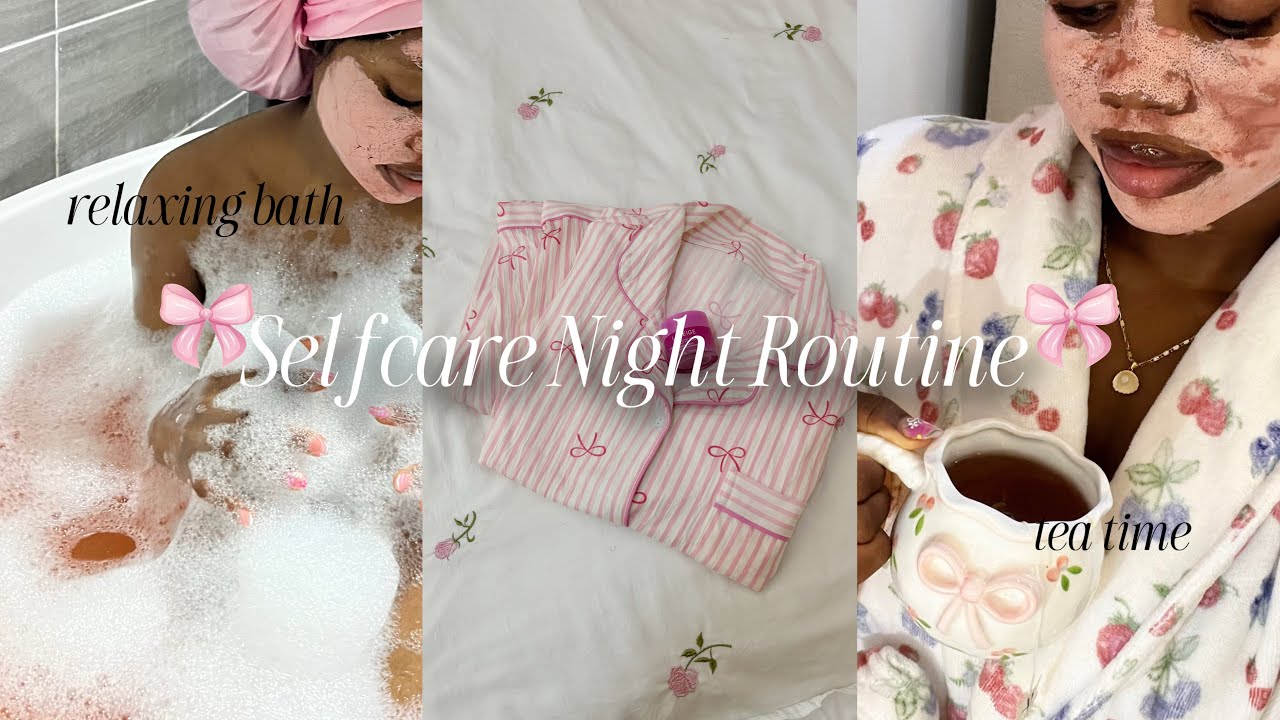 Selfcare Night Routine 🌸🤍🫧 Unwinding | relaxing routine | girly routine