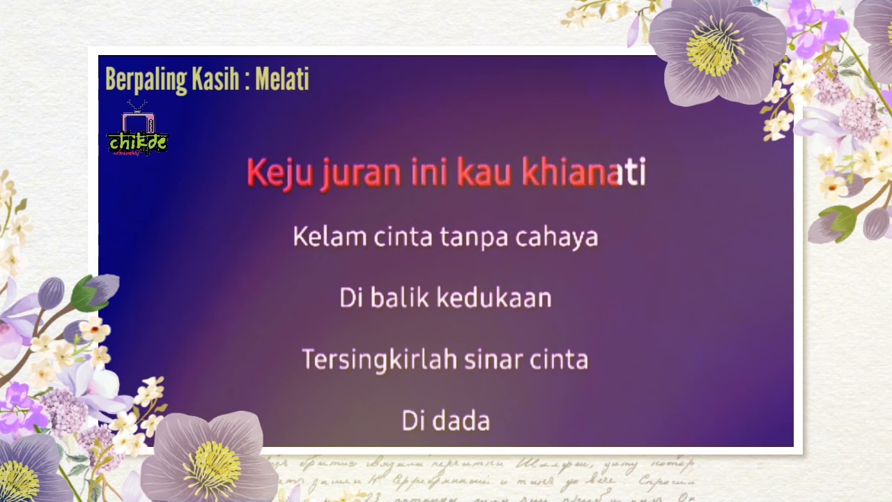 Berpaling Kasih - Melati ( karaoke )