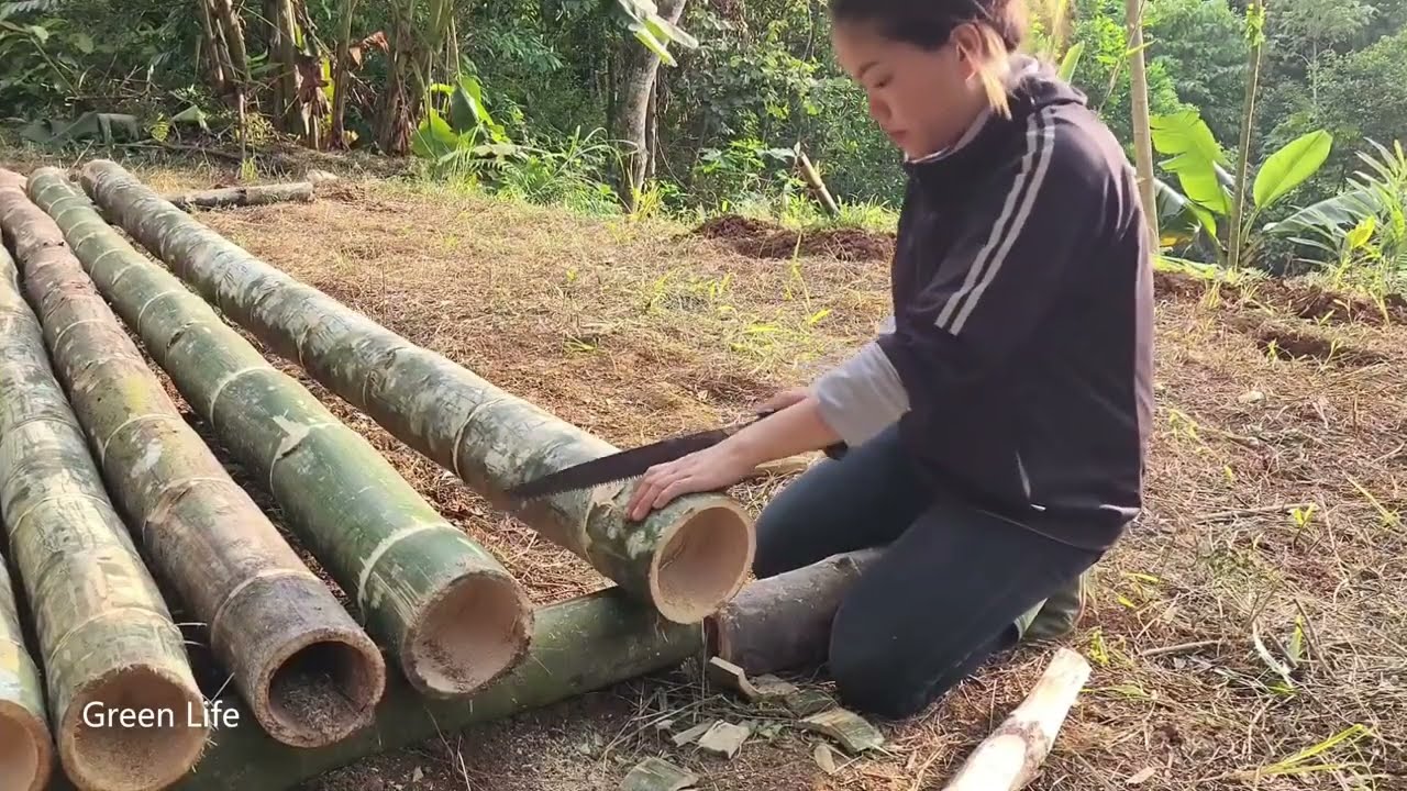 Full Video : Build a Bamboo Farm House -  Do Everything in the Forest