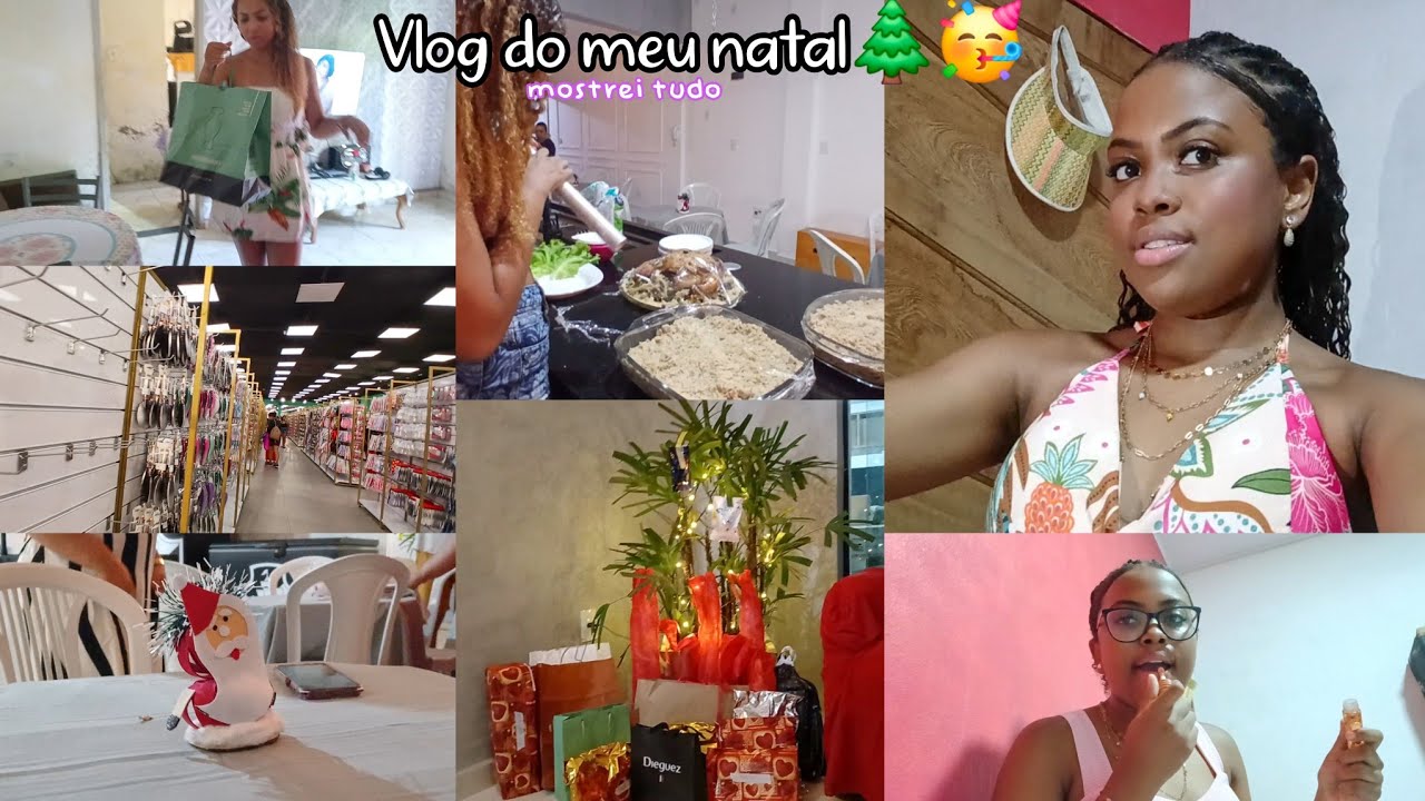 Vlog do meu natal🌲🥳:fui no centro,embalei os presentes 🎁,maquei minha mãe e o pessoal,mostrei tudo..