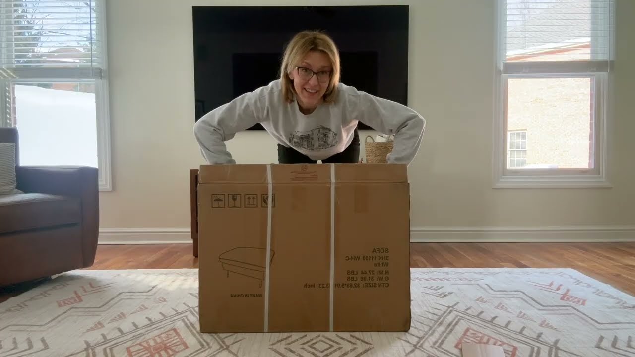 Unboxing and Assembly - Three Seat Couch + Ottoman