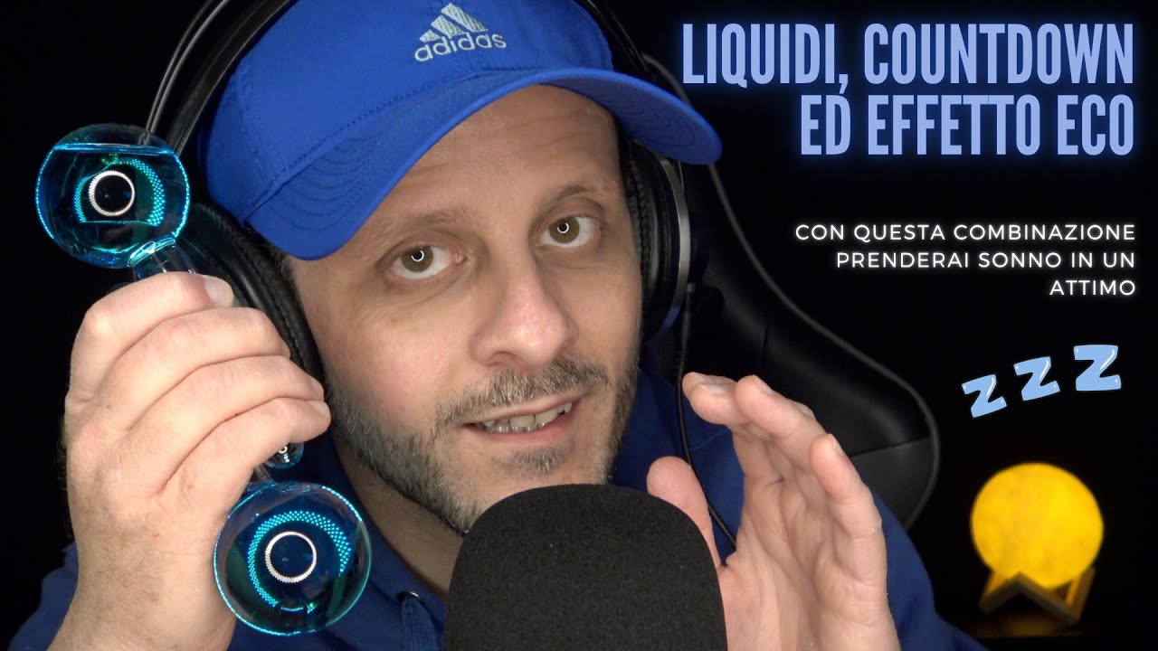 ASMR ITA | Liquidi, conto alla rovescia ed effetto Eco per DORMIRE | Liquid Countdown 🧪📟😴