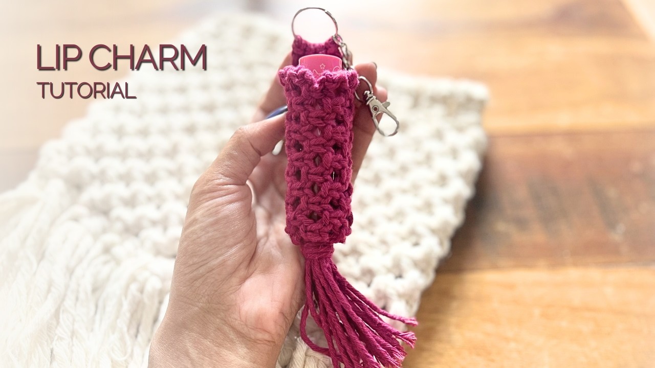 Faça seu Lip Charm em Macramê – Chaveiro Porta Batom DIY