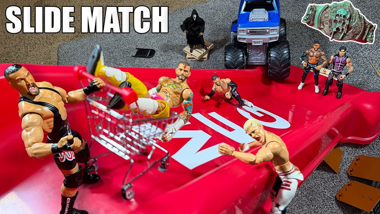 Слайд-матч с фигурками WWE 6 Man