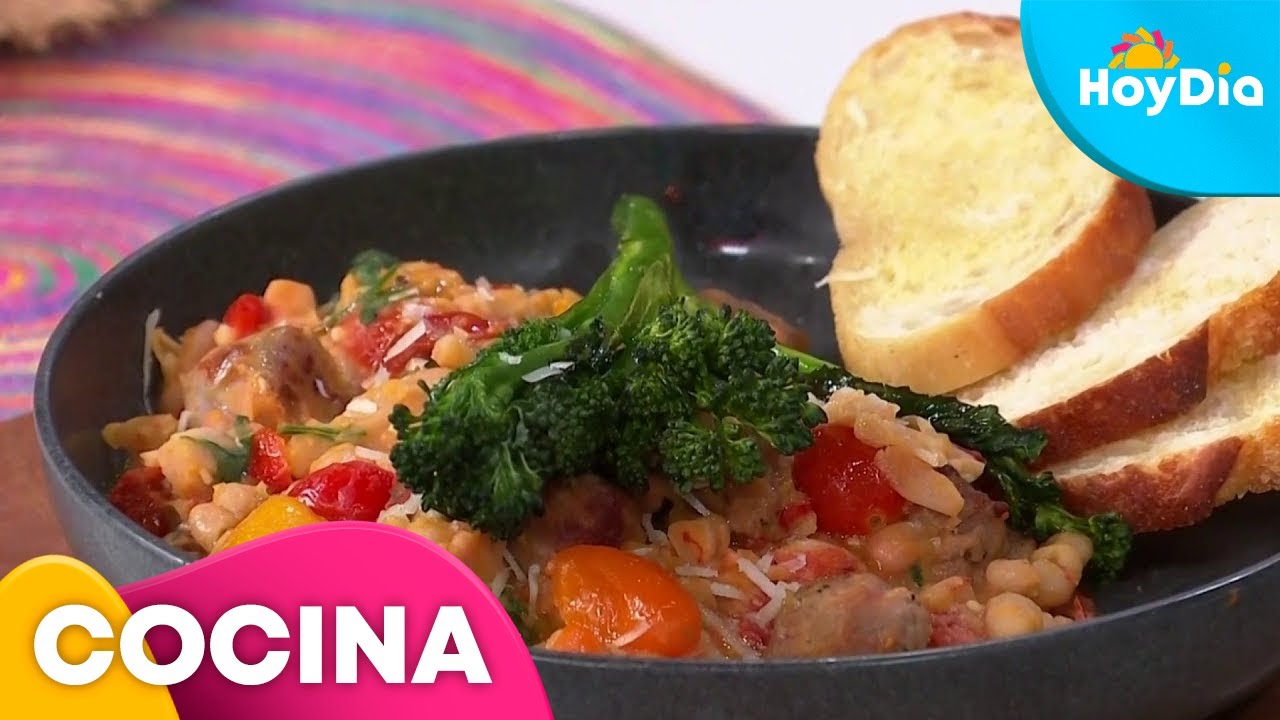 Aprende a elaborar unos frijoles canellini con chorizo y queso parmesano | Hoy Día | Telemundo