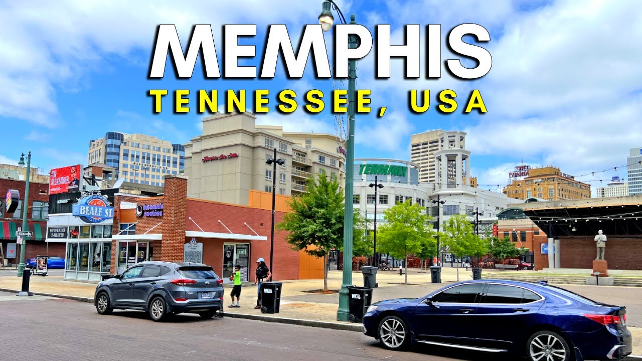 Tennessee Walking Tour, USA 🇺🇸  Downtown Memphis travel guide - 4K