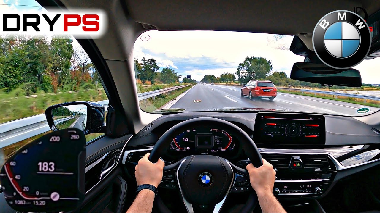 BMW 520d G30 LCI Facelift - POV TEST DRIVE on GERMAN AUTOBAHN