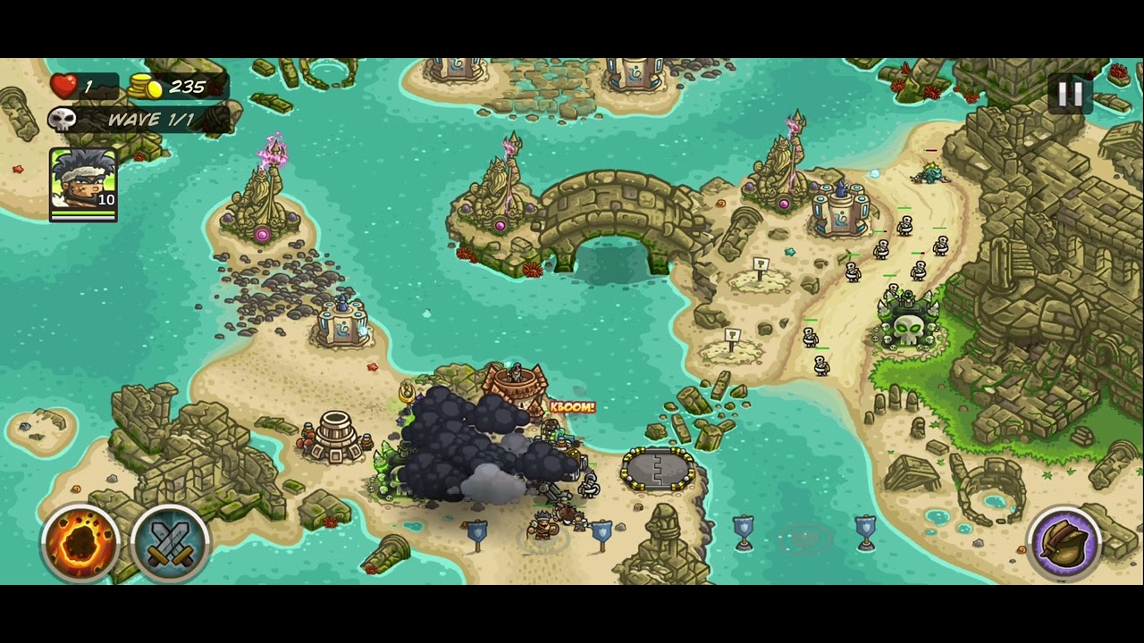 Kingdom Rush Frontiers - Bölüm 18 (The Sunken Citadel) - Iron Challenge - Veteran