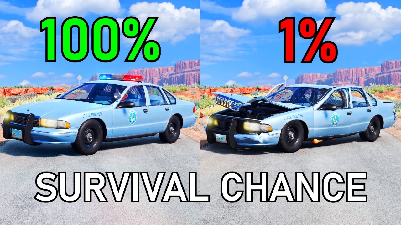 Realistic Survival Chance Crashes #78 | BeamNG.drive