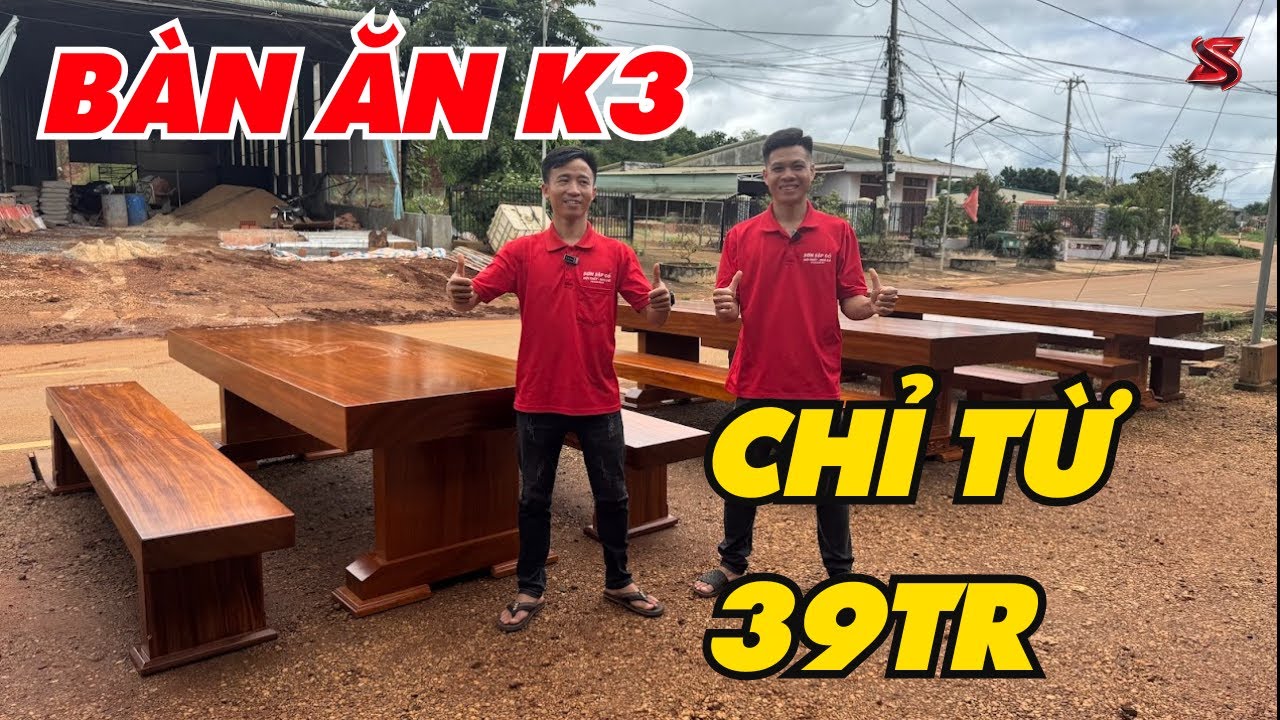 [GIẢI CỨU] Ba Bộ Bàn Ăn K3 Nguyên Khối gỗ lim Giá Siêu Êm Chỉ Từ 39 Triệu!