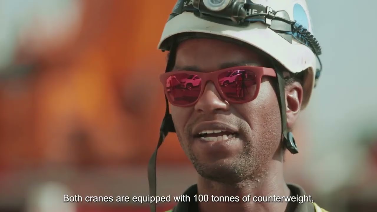 Tadano AC 7.450-1 all terrain crane lifts 125 tonne MRI magnet