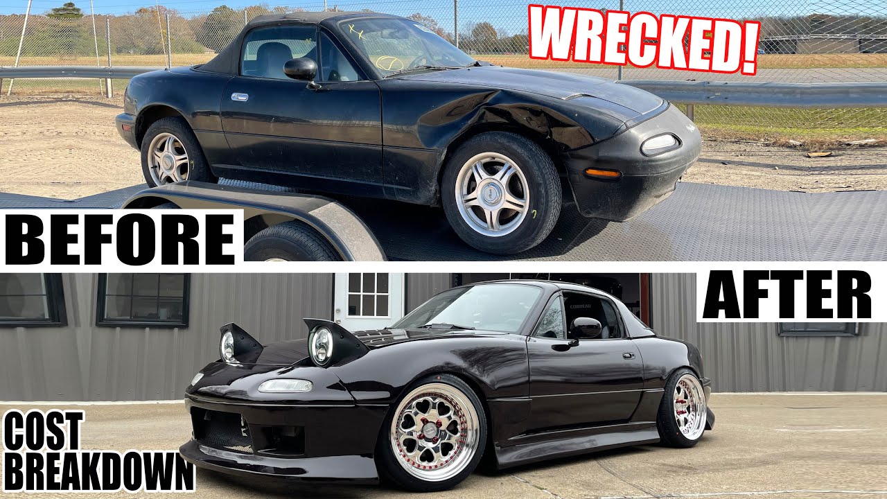 HOW MUCH DID IT COST? WRECKED Miata build - Full Rebuild Documentary