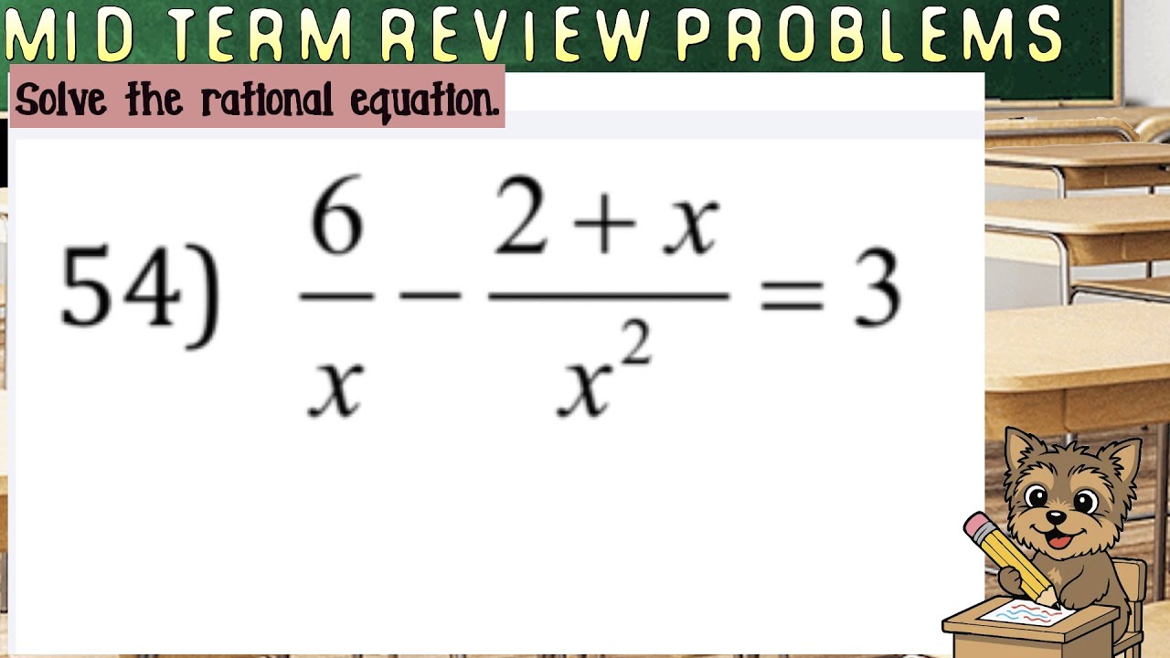 (#54) Решите уравнение 6/𝑥 – (2+𝑥)/𝑥² = 3