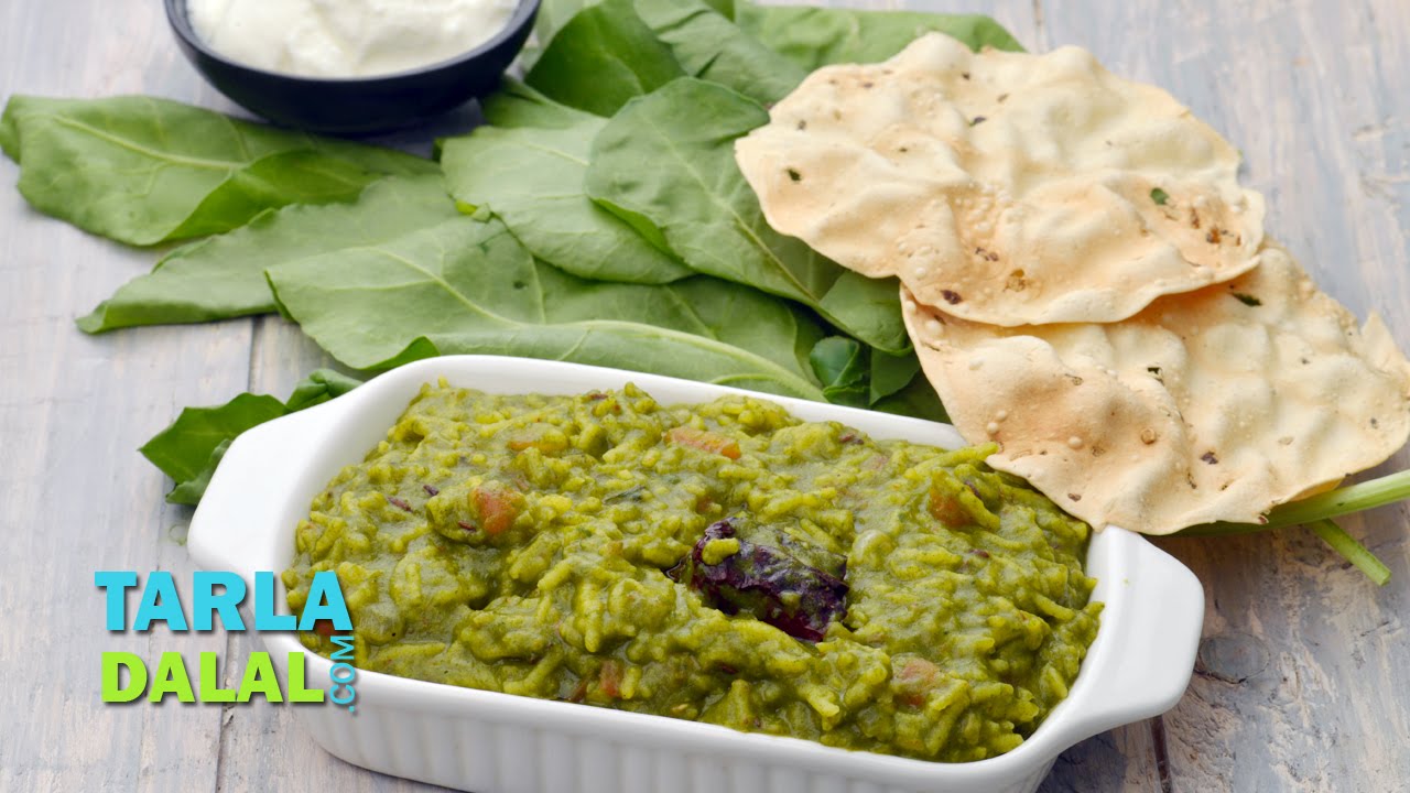 Palak Khichdi Recipe, Indian Main Course, One dish meal by Tarla Dalal