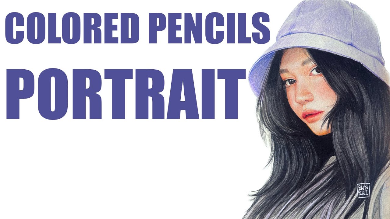 Colored pencils portrait | Process video | Портрет цветными карандашами