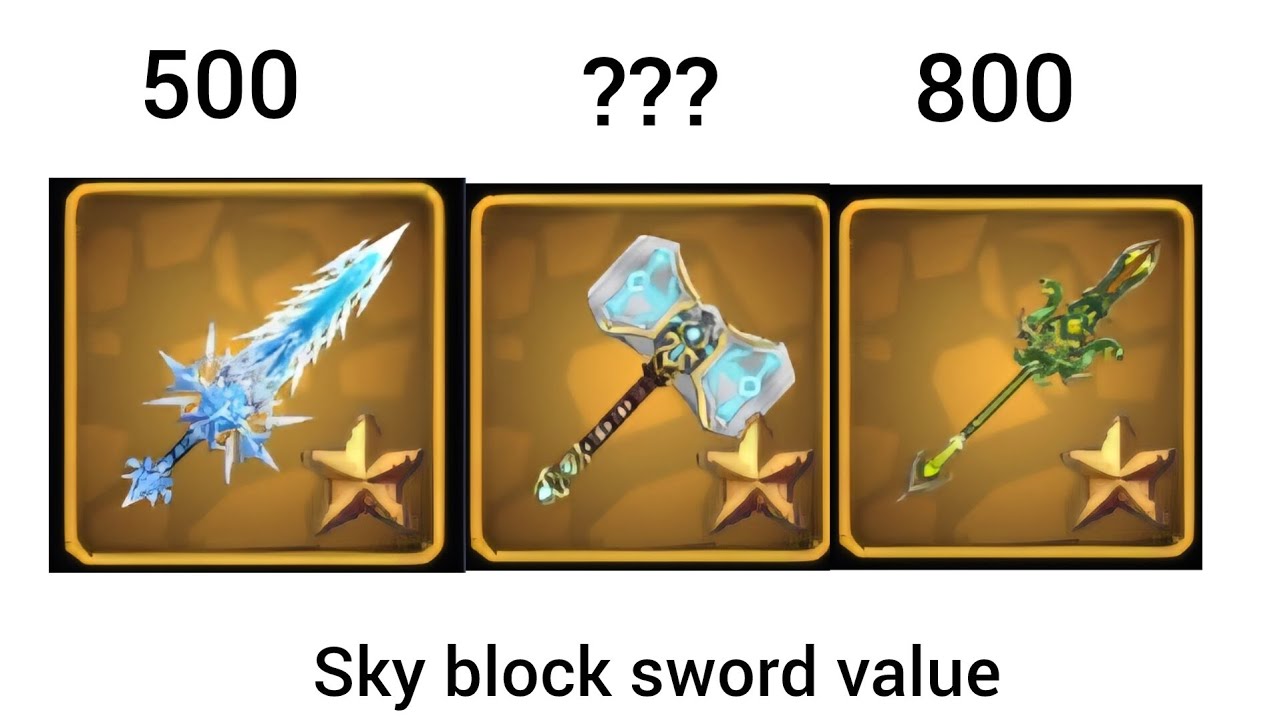 Blockman go Sky block sword value/kılıç fiyatları