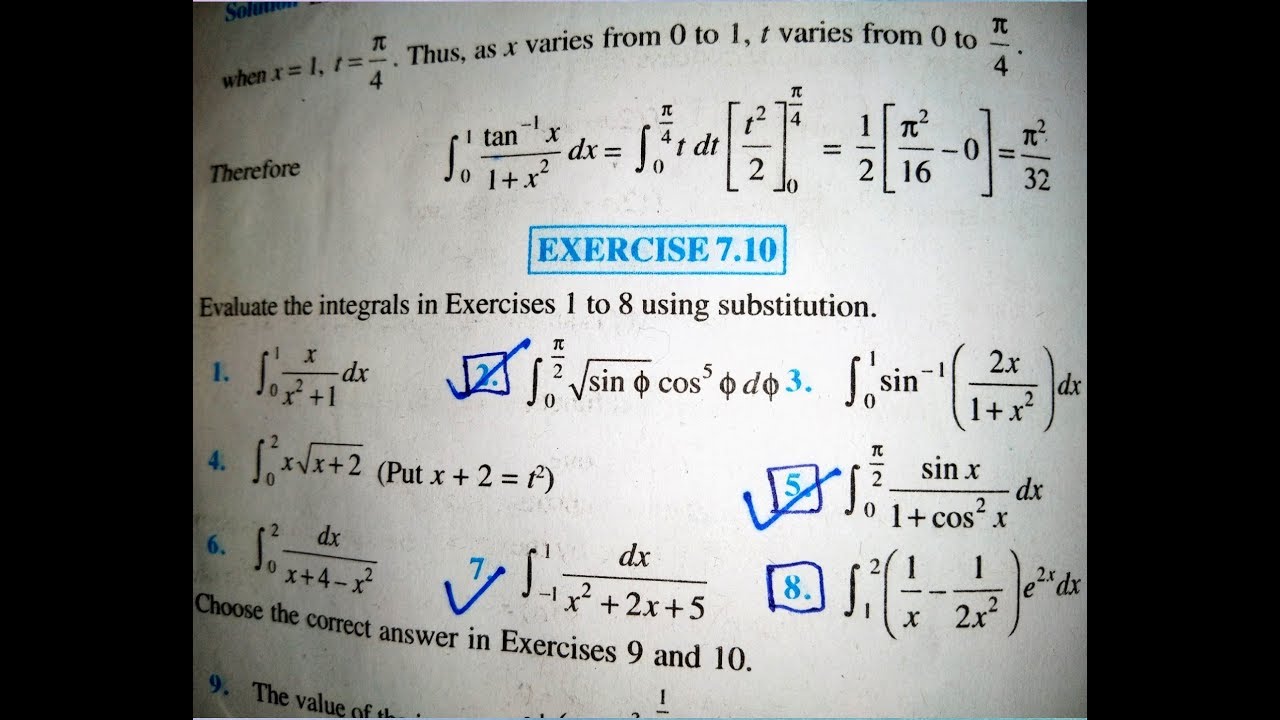 12 th (NCERT) Mathematics-INTEGRATION  (CALCULUS) | EXERCISE-7.10 (Solution)|Pathshala ( hindi )