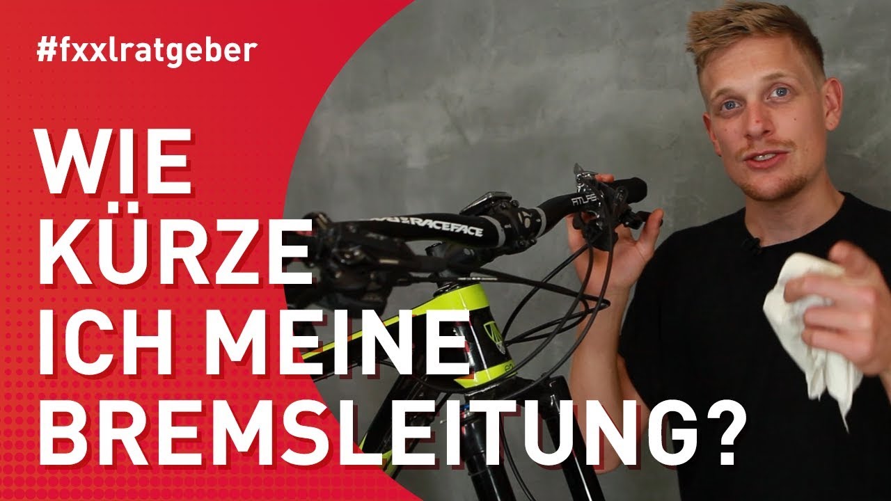 Bremsleitung an einer hydraulischen Scheibenbremse kürzen