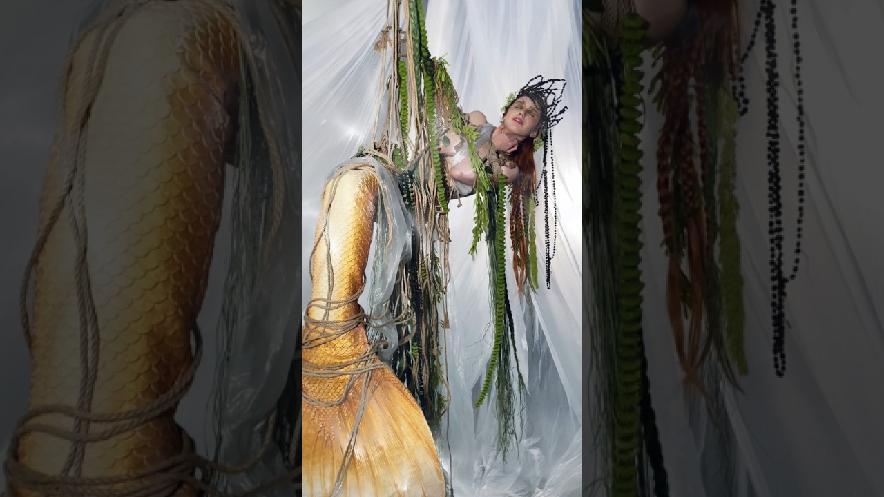Шибари фото-проект "Русалка". Shibari photoshoot "Mermaid". Kinbaku art photo. 