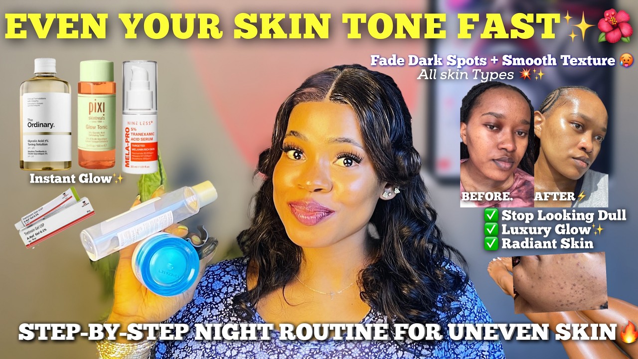 ДЕЛАЙТЕ ЭТО КАЖДЫЙ ВЕЧЕР, ЧТОБЫ БЫСТРО ВЫРАВНИВАТЬ ТОН КОЖИ 🌙🔥 (темные пятна исчезают + текстура ...
