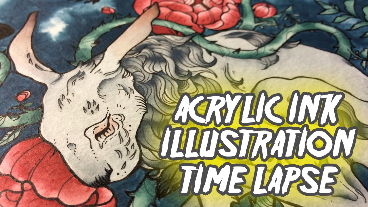 Acrylic Ink Illustration - Dormant [LemiaCrescent's 30k Sub Contest Entry]