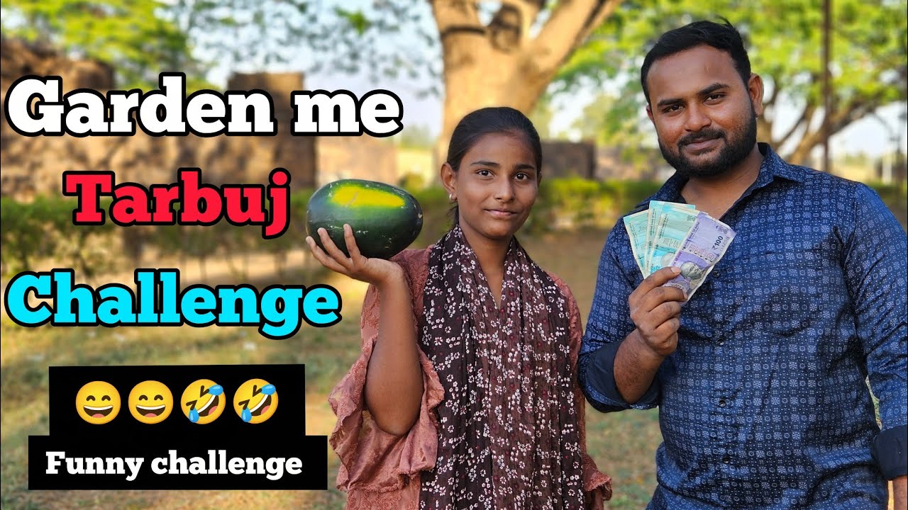 Garden me tarbuj challenge 😄 | Zoha dharwad 