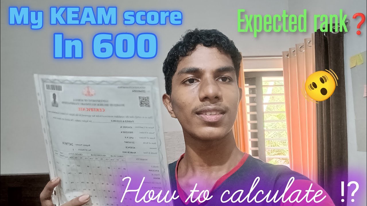 My KEAM exact score and expected rank..⁉️🫠 how to calculate it..❓