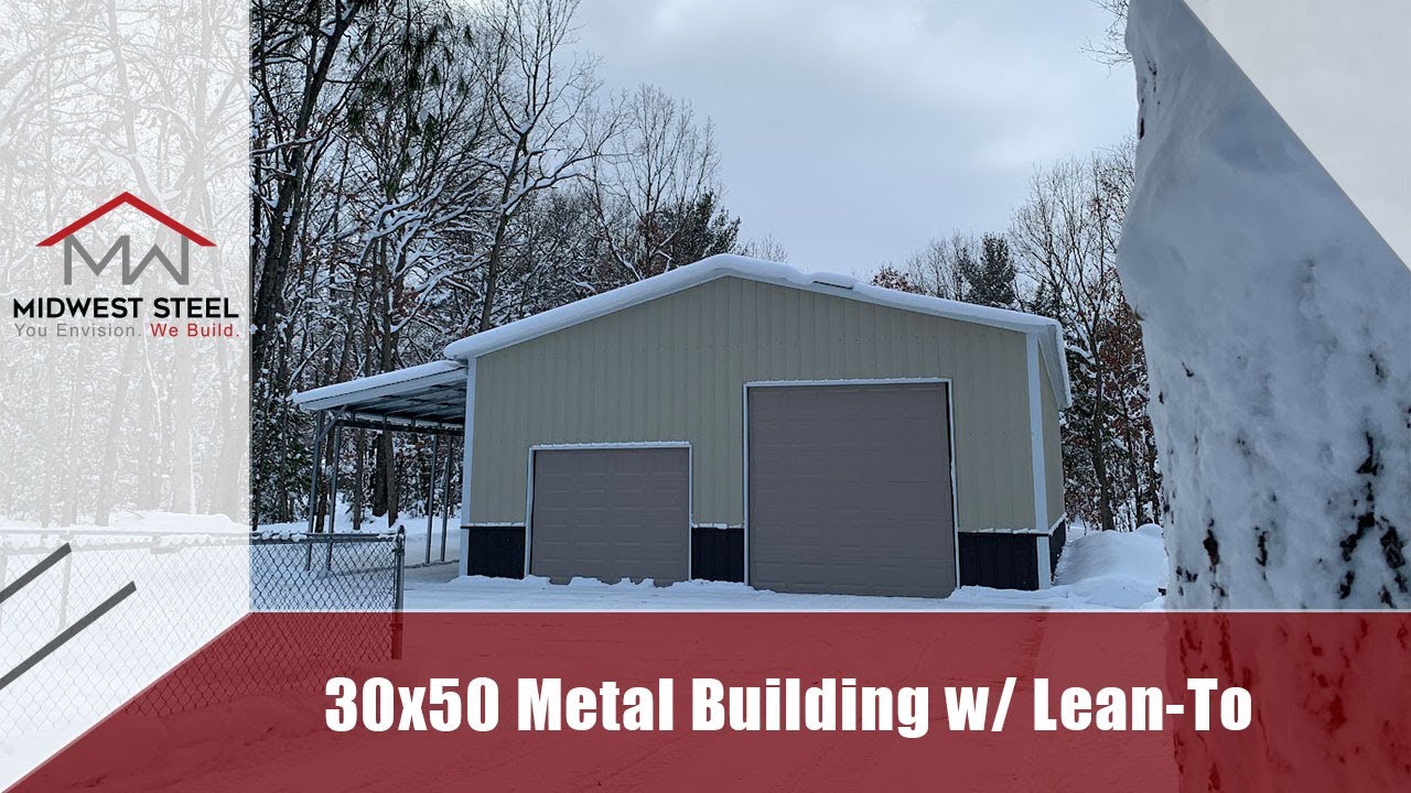 30x50 Metal Building with Lean To