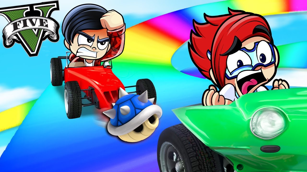 CARRERA DE MARIO KART EN GTA V | KARIM JUEGA