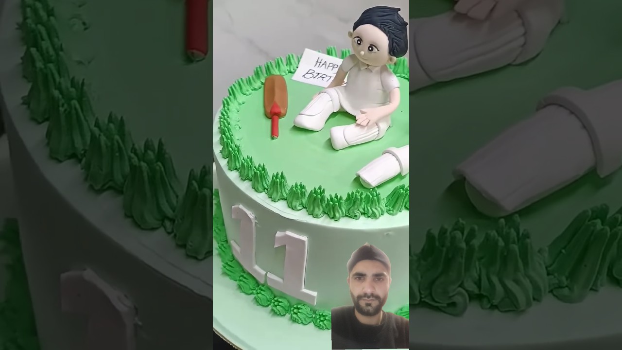 making cricket ground cake 