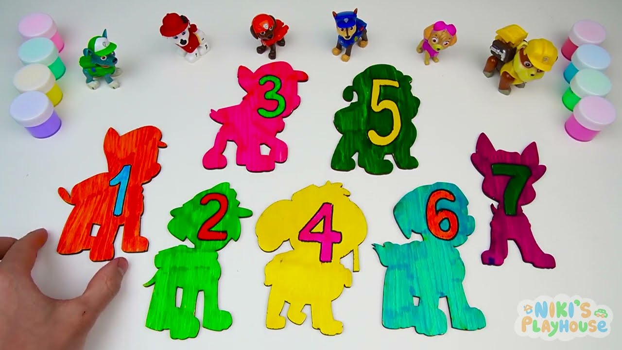 Draw & Paint Puppies Wooden Puzzles | Preschool Toddler Video