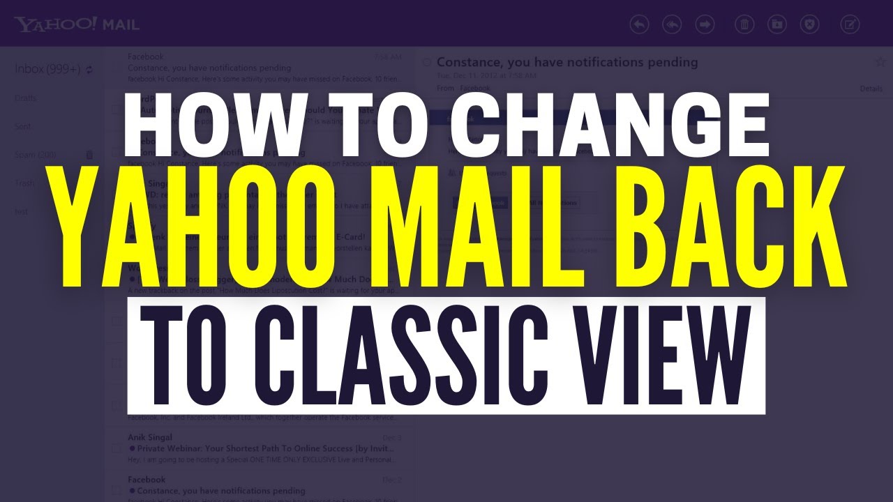 How To Change Yahoo Mail Back To Classic View