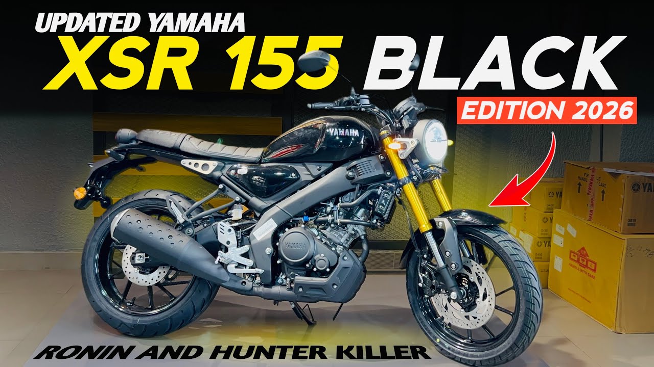 Yamaha XSR 155 Black Edition New Model 2026 New Updated Features GST Price Mileage All Details
