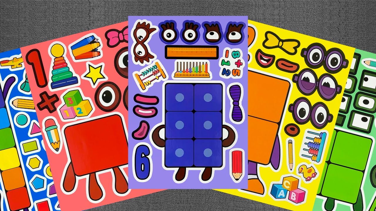 [💛Paper DIY💛] Numberblocks Sticker Decorating ASMR | Oddly Satisfying Sticker Book 🟥🟧 넘버블럭스 숫자 스티커