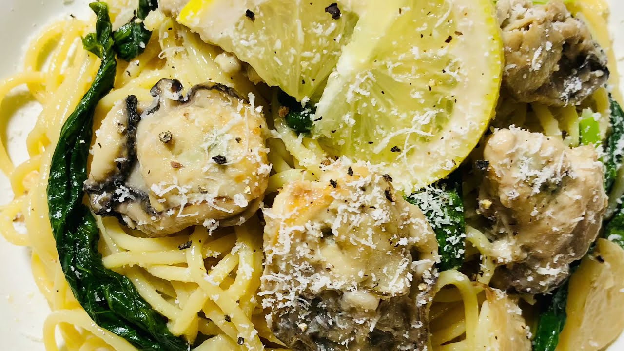 My easy BUTTER LEMON OYSTER PASTA @amoremaria