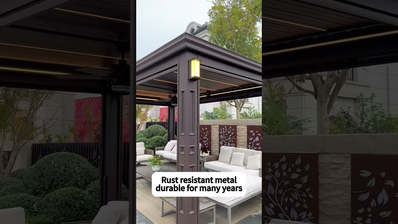 Motorized Shutter Aluminium Pergola Manufacturers Canopy Gazebo Electric Louver Outdoor