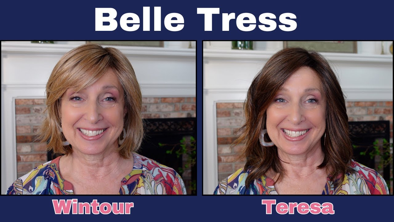 2 Belle Tress Icons Wigs | Wintour (Caramel Toffee Blonde-R) & Teresa (French Roast Brown-R)