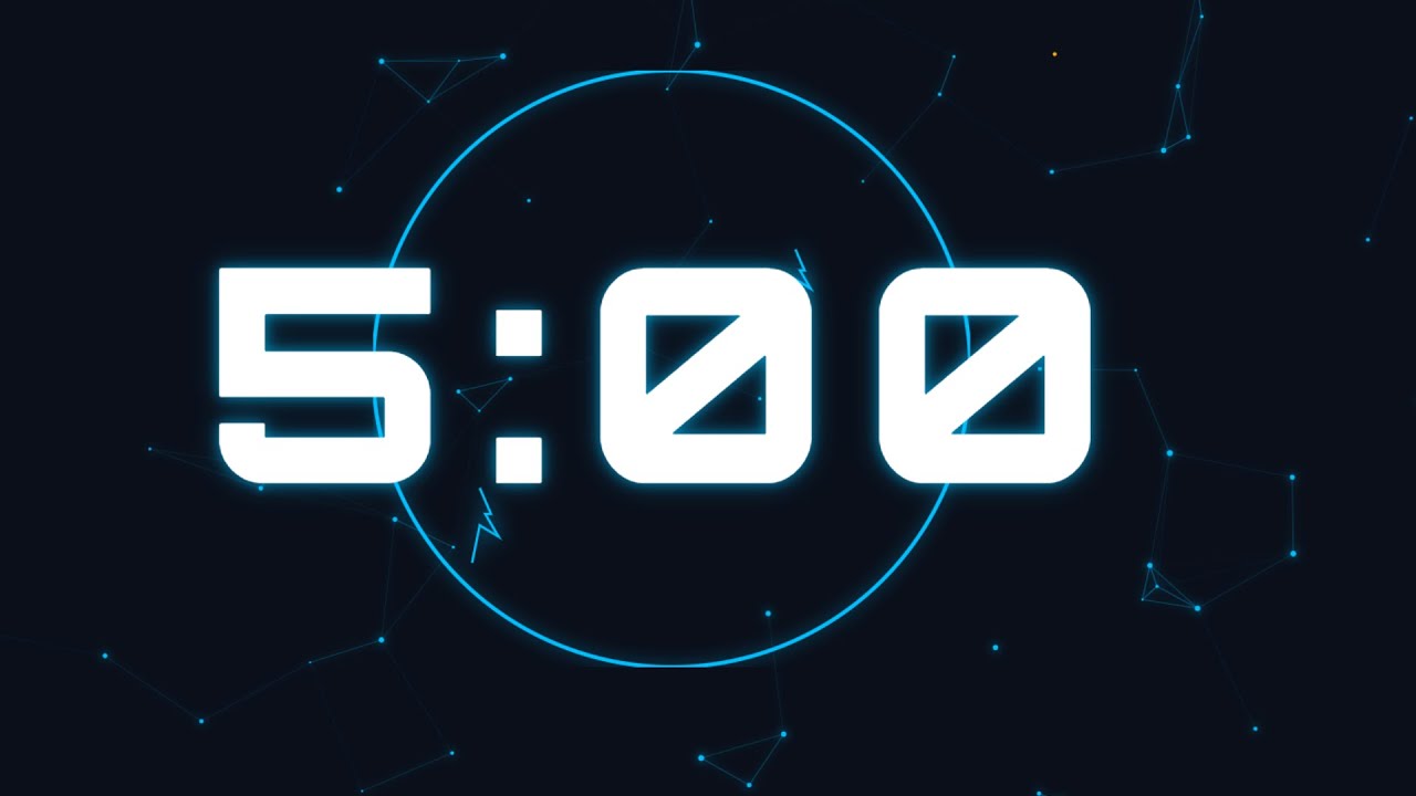 5 Minute Timer | Smooth Clock Sound Effect Countdown | DevClock