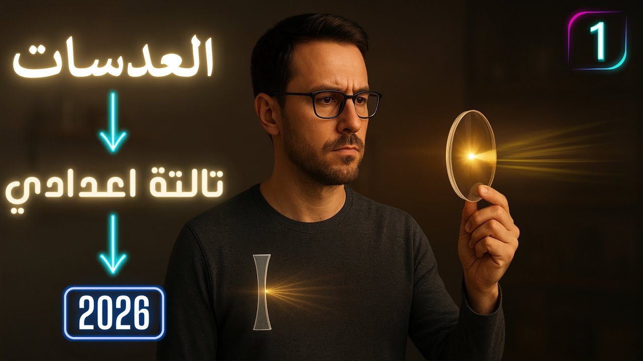 العدسات 👓 | علوم الصف الثالث الإعدادي الترم الأول 2026 | العدسات للصف الثالث الاعدادي