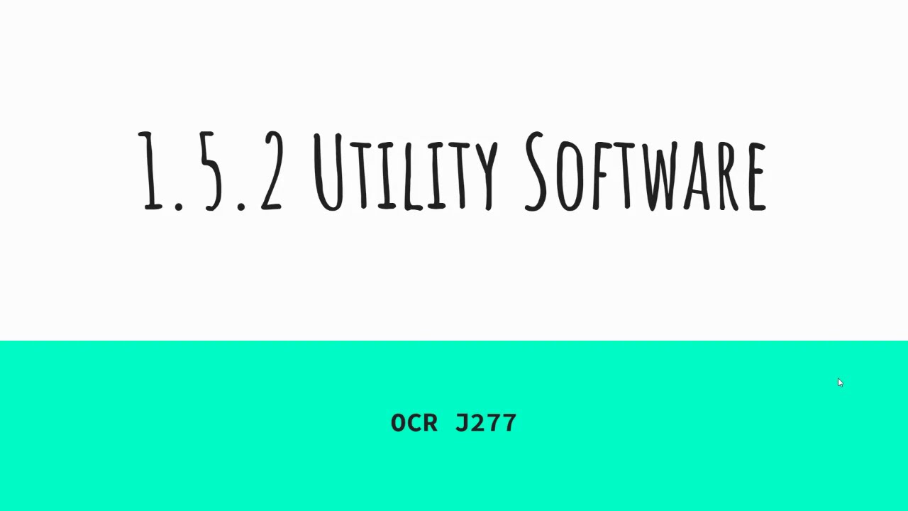 Utility Software - OCR J277 1.5.2