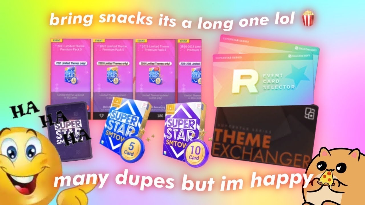 superstar smtown limited packs/cards, theme exchangers, and 2 R card selectors